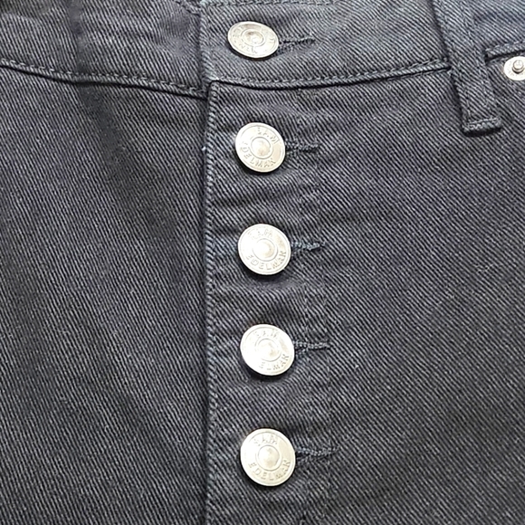 Sam Edelman Codie High Rise Wide Leg Ankle Jeans Size‎ 30 Black Denim Button NWT - Picture 7 of 11